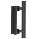 12 Inch Rustic Barn Door Handle for Sliding Door Barn Door Hardware Black Door Pull Plate Antique Long Base Gate Handles Pulls Push