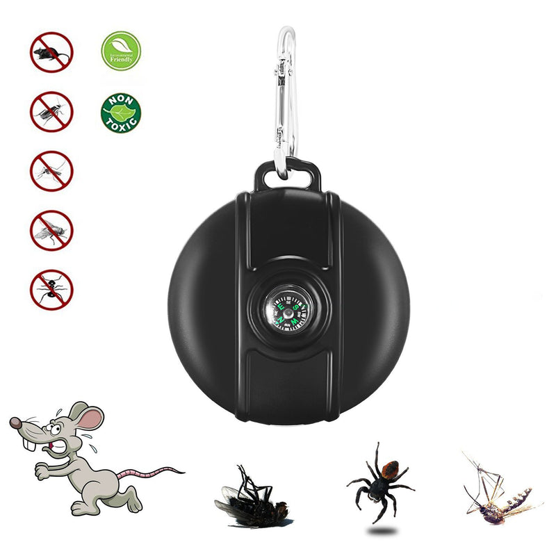 Loskii D3 Portable Solar/USB Ultrasonic Pest Repeller Outdoor with Compass for Travel Pests Control