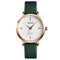 SKMEI 1457 Women Fashion Simple Dial Rose Gold Case Leather Strap Quartz Watch