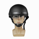 Motorcycle German Style Half Face Helmet Scooter Bike Matt Black M/L/XL DOT