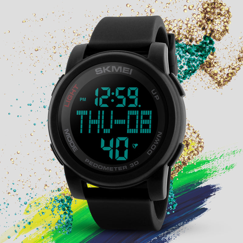 SKMEI 1317 Digital Watch Pedometer Calorie Tracking Men LED Countdown Sport Watches