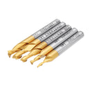 Drillpro 5pcs 2 Flute 2/3/4/5/6mm Milling Cutter HSS Titanium Coated 6mm Shank End Mill CNC Tool