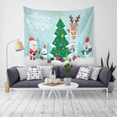 Loskii LWG7 Christmas Tapestry Santa Print Wall Hanging Tapestry Art Christmas Decorations For Home Deco