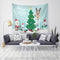 Loskii LWG7 Christmas Tapestry Santa Print Wall Hanging Tapestry Art Christmas Decorations For Home Deco