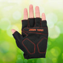 GREEN TEAM MTB Mountain Motocross Cycling Glove Bike Bicycle Sports Antiskid Fire Print Half Finger