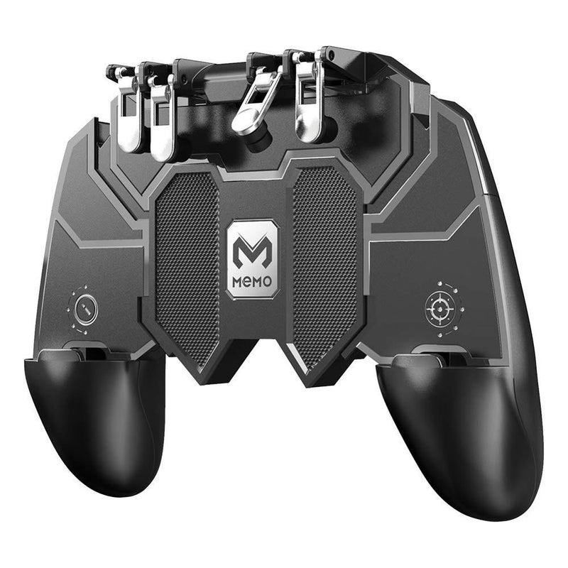 MEMO AK66 Six Finger All-in-One PUBG Mobile Game Controller Free Fire Key Button Joystick Gamepad L1 R1 PUBG Trigger for all Mobile Phone