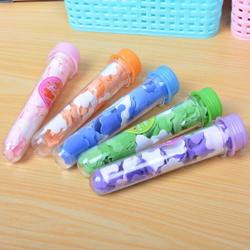 1 Tube Portable Flower Soap Hand Washing Cleaning Soap Tablets Soap Flakes Outdoor Travel