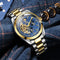 TEVISE 795A Waterproof Automatic Mechanical Watch Business Style Stainless Steel Male Watch