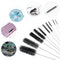 10Pcs Nylon Tube Brush Set Cleaning Brush Set for Glasses Keyboards Jewelry Home Cleaning Supplies