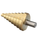 Drillpro 10-45mm HSS Step Drill Bit Titanium or Nitride Coating Cone Drill Bit Hole Cutter