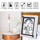 Hygrometer Indoor Outdoor Thermometer Temperature and Humidity Monitor with LCD Touches Screen