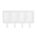 4 Cell Silicone Frozen Ice Cream Mold Juice Popsicle Maker Ice Lolly Pop Mould