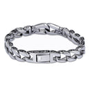 Men's Stainless Steel Polished Silver Heavy Huge Curb Link Chain Bracelet Bangle
