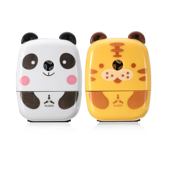 Practical Tiger Panda Animal Shaped Mini Manual Pencil Sharpener Gifts For Students Childrens