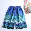 S-5292Men Shorts Summer Beach Pants Coconut Trees Leisure Trousers Quick-drying Surfing Board Shorts