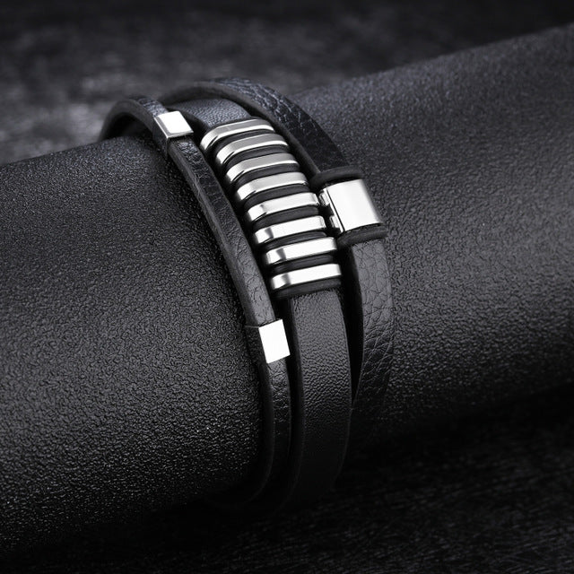 Punk Personality Bracelet Men's Retro Leather Bracelet