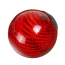 Universal Car Round Ball Shape Gear Shift Knob Black Red Carbon Fiber