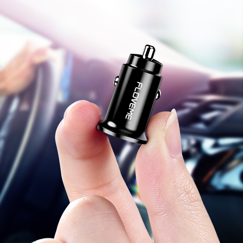 FLOVEME 3.1A Dual USB Port Quick Charging LED Mini Car Charger For iPhone X XS Max iPad Xiaomi Mi9  HUAWEI P30 Oneplus 7 S10 S10+