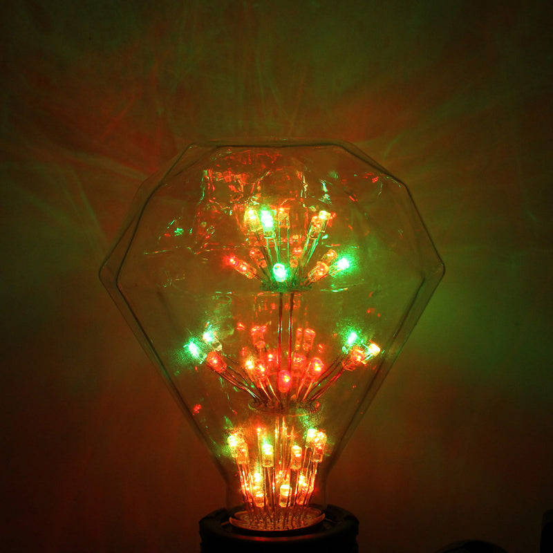 Kingso AC85-265V E27 3W RGB Gypsophila Edison Decorative LED Light Bulb for Holiday Home Indoor Use