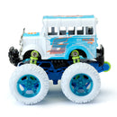 Classic Pull Back Inertial Rotatable Friction Power Car Big Wheel Diecast Toys