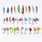 ZANLURE 30pcs Assorted Spinner Baits Metal Fishing Lures Fish Hooks Tackle