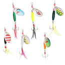 6pcs Spoon Metal Fishing Lures Crankbaits Bass Tackle Hooks Set Spinner Baits