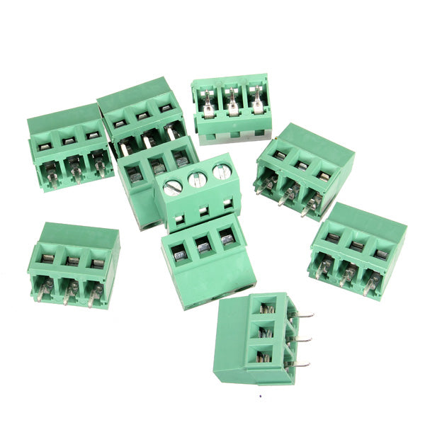 Excellway DR22 10pcs 5.0mm 2/3 Pin PCB Screw Terminal Block Connectors