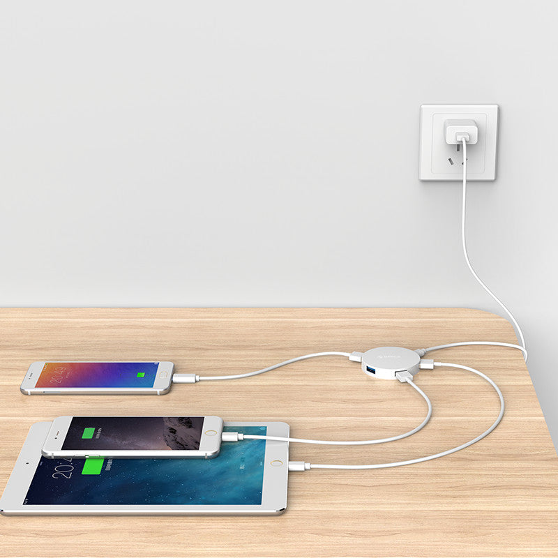 Orico HA4U 4-Port USB 3.0 OTG Hub USB Splitter with DC5V Micro USB Power Port
