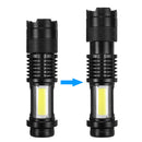 Mini T6 COB LED Flashlight Torch USB Lamp Zoomable Penlight 14500 4 Mode
