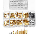 Suleve M2.5BH1 180Pcs M2.5 Brass Male-Female Hex Column Standoff Support Spacer Pillar Cross Screw Nut Assortment for PCB Board
