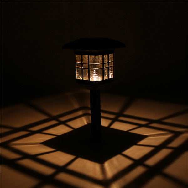 LED Solar Lights Waterproof Column Headlight Lawn Lamp for Outdoor Garden Yard