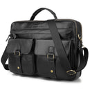 11L Men Genuine Leather Business Briefcase Messenger Shoulder Laptop Tote Handbag Outdoor Travel