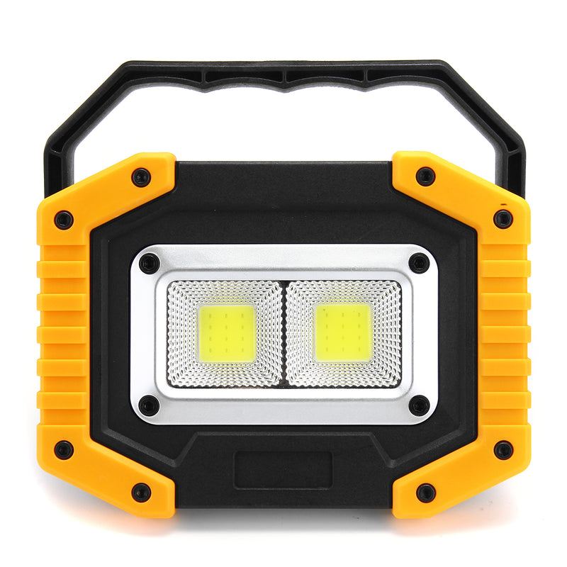 XANES 30W 1000LM 2 COB Work Light USB Rechargeable Waterproof LED Floodlight Emergency Hunting Fishing Lamp Night Light