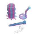 Multi Color Luminous Silicone Water Glass Pipe Glow In The Dark Glass Smoke Pipe