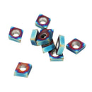 Drillpro 10pcs HRC45 Blue Nano CCMT060204-HM YBC251 Carbide Insert for SCLCR/L Turning Tool Holder