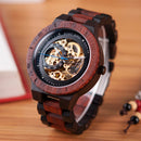 BOBO BIRD K-GR05 Retro Design Automatic Mechanical Watch Wooden Men Wrist Watch