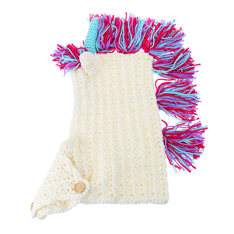Unicorn Winter Pink Kintted Hat Hooded Scarf Earflap Knitted Cap Xmas Gift Kids / Boy / Girl