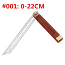 Drillpro 0-22/0-27cm Sliding Angle Ruler T Bevel Hardwood Handle Rotatable Engineer Ruler for Woodworking