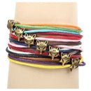 Multilayer Wrap Braided Rope Lucky Charms Bracelet(Fox)