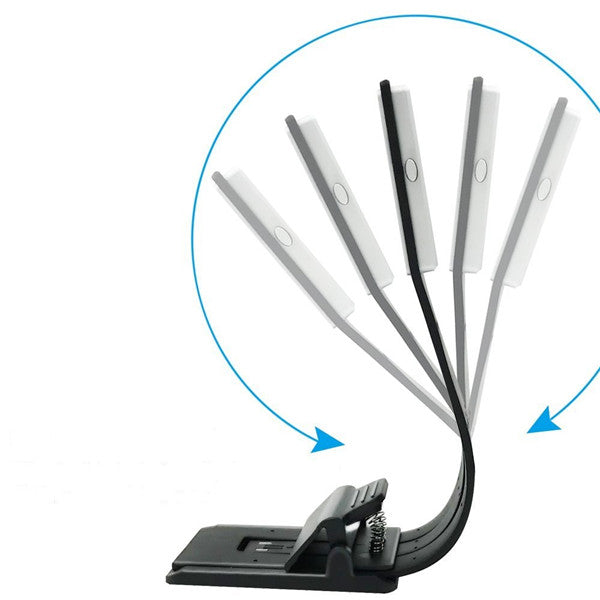 USB Rechargeable LED Reading Book Light Multifunctional Flexible Clip-on Night Lamp for Kindle IPad