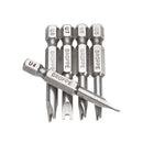 Broppe 5pcs 50mm 1/4 Inch Hex Shank Magnetic U-shaped Screwdriver Bits