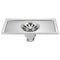 200x100mm Stainless Steel Rectangle Shower Floor Drain Removable Strainer Linear Quick Drain Grate