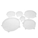 6Pcs Colourful Stretch Reusable Silicone Bowl Wraps Food Kitchen Storage Container Cover Seal Lids