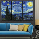 3Pcs Starry Night Waterproof Picture Canvas Paint Wall Art Poster Home Decorations