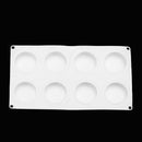 Round Silicone DIY Mousse Cake Mold 8 Cavity Candy Chocolate Baking Mould Tray