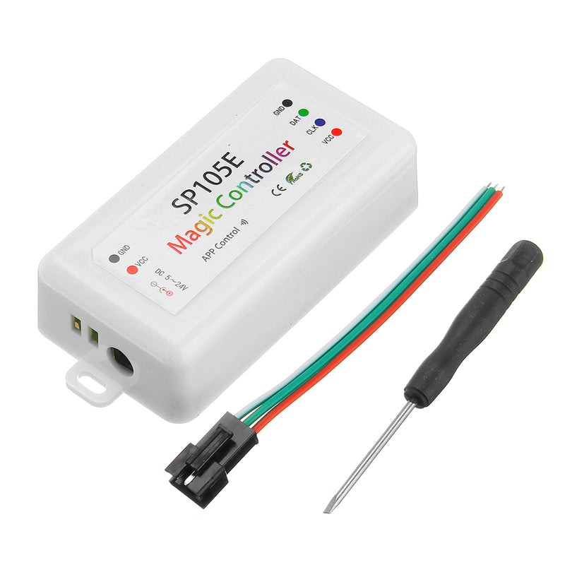 SP105E DC5-24V bluetooth Phone APP LED Controller Module For WS2811 WS2812B APA102 Strip Light
