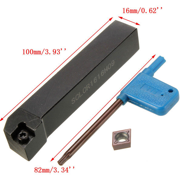 SCLCR1616H09 16x100mm Boring Bar Lathe Turning Tool Holder With CCMT09T304 Insert