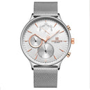 NAVIFORCE 3010 Ultra Thin Casual Style Men Wrist Watch Stainless Steel Band Quartz Watch
