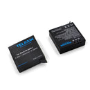 TELESIN 2pcs 3.85V 1400mAh Li-ion Battery with Dual Charger for Xiaomi Yi 4K Sport Camera