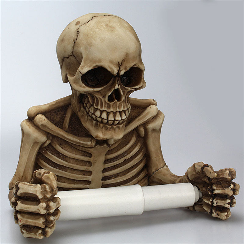Honana BX Toilet Paper Shelf Holder Creative Skull Tissue Box Holder Wall Mount Sanitary Roll